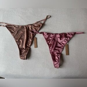 NWT SKIMS Women's Panties in Brown and Pink